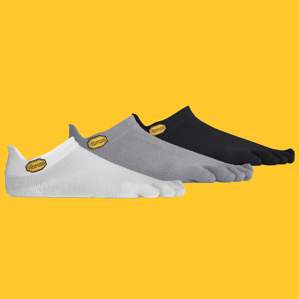 Vibram FiveFingers Chaussettes No-Show 2 Paires – Coolmax Orteils EU 42-45 – Confort & Hygiène Pieds